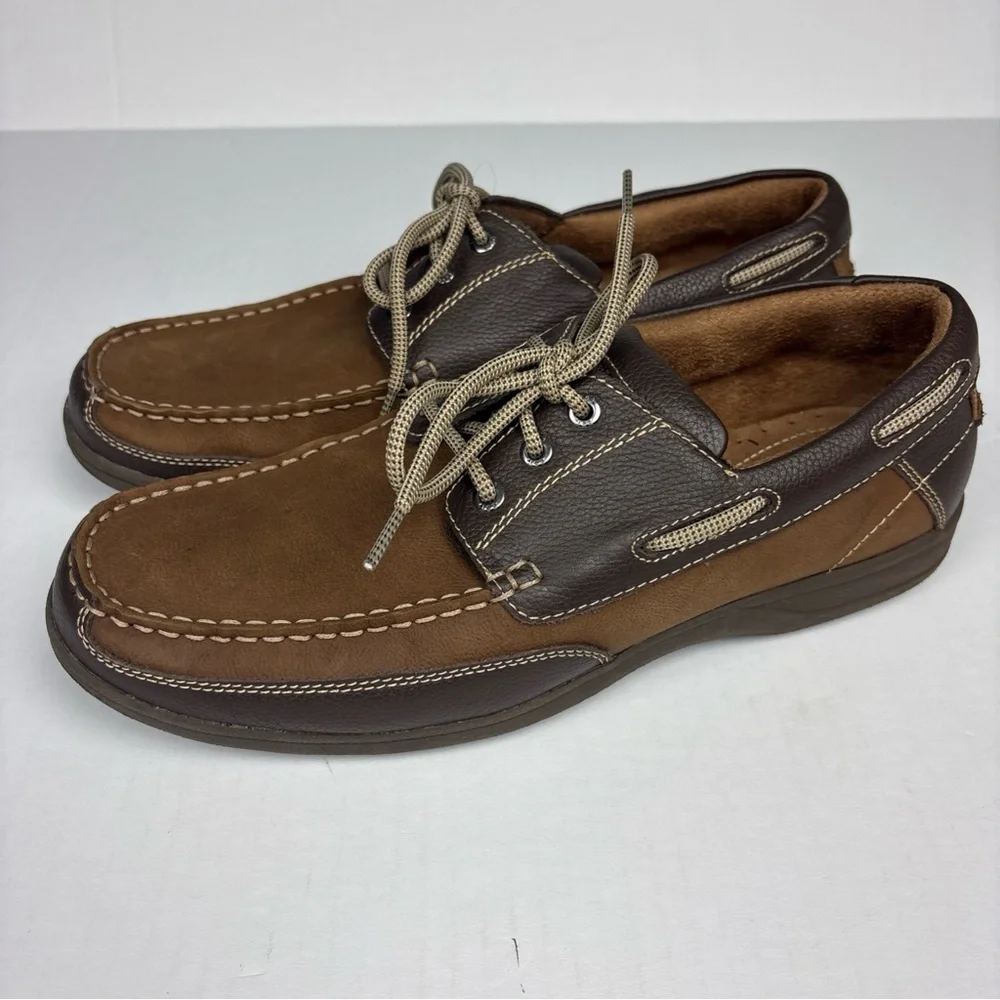 Florsheim Men Size 12 Loafers Shoes Lakeside Ox Moc Toe 13157-275 Stone Preppy